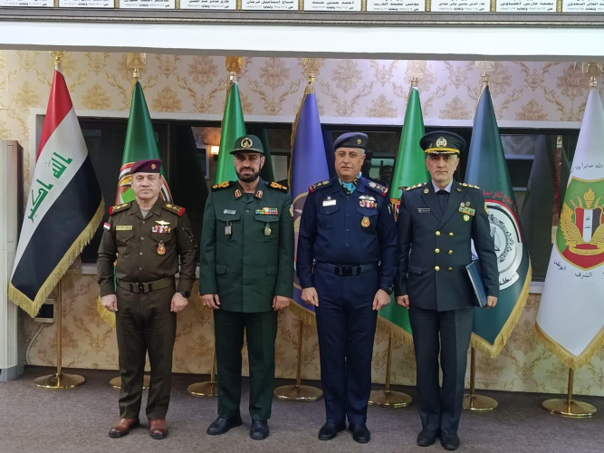 دیدار رئیس دانشکده بین‌الملل دانشگاه عالی دفاع ملی با معاون آموزش ارتش و رییس دانشگاه دفاع ملی و تحقیقات نظامی عراق